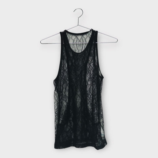 NWT Black Lace Interlock Tank