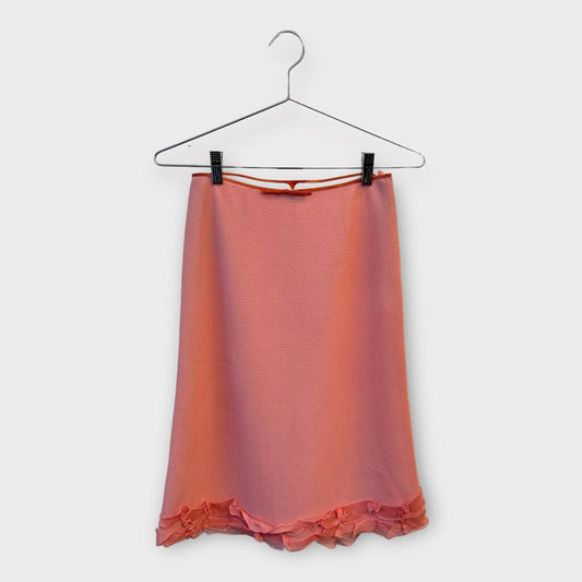 Prada Pink Mesh Thong Skirt