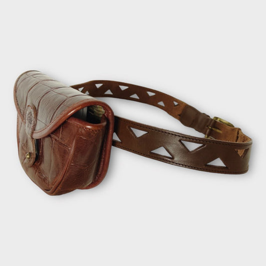 Brown Leather Bag Belt