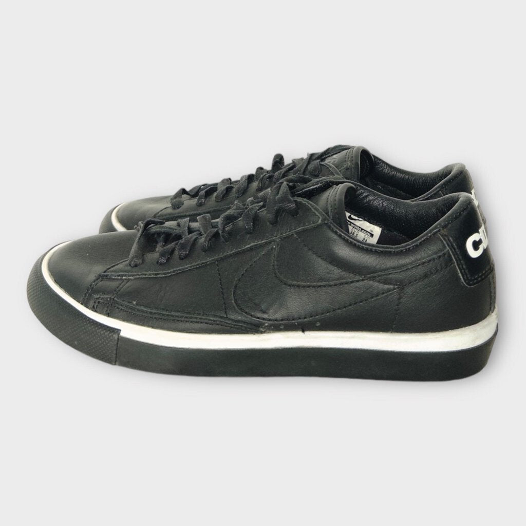 Black Leather Low Profile Sneaker