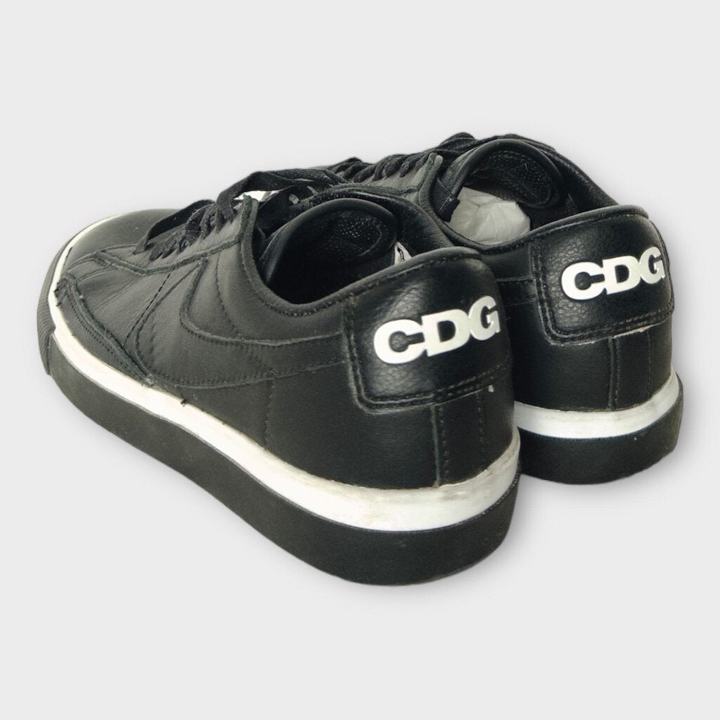 Black Leather Low Profile Sneaker