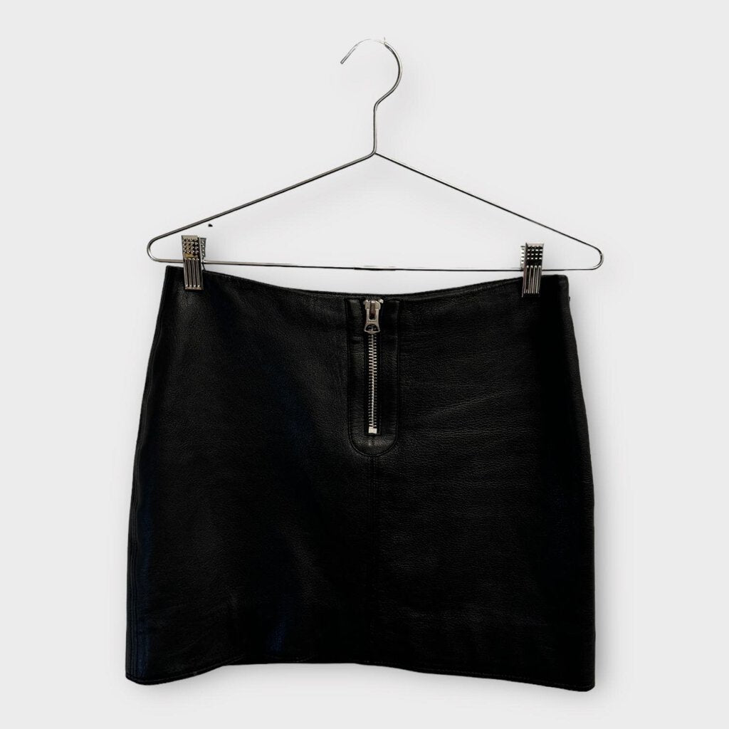 Black Leather Mini Skirt