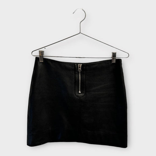 Black Leather Mini Skirt