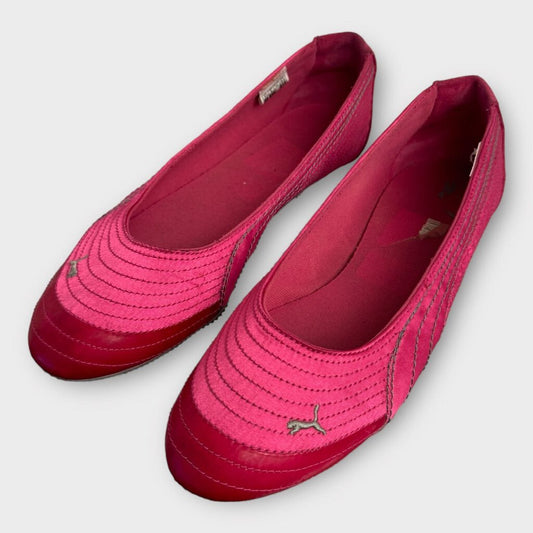 Pink Satin Ballet Flats