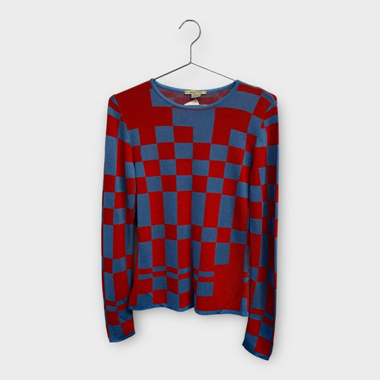 Paloma Wool Past Season Red & Blue Check Long Sleeve Top