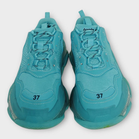 Turquoise Triple S Platform Sneakers
