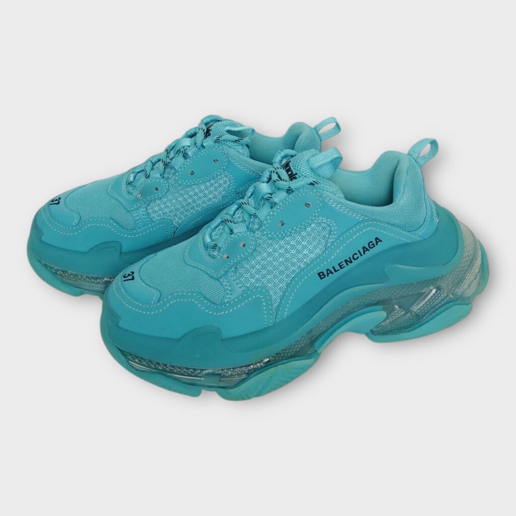Turquoise Triple S Platform Sneakers