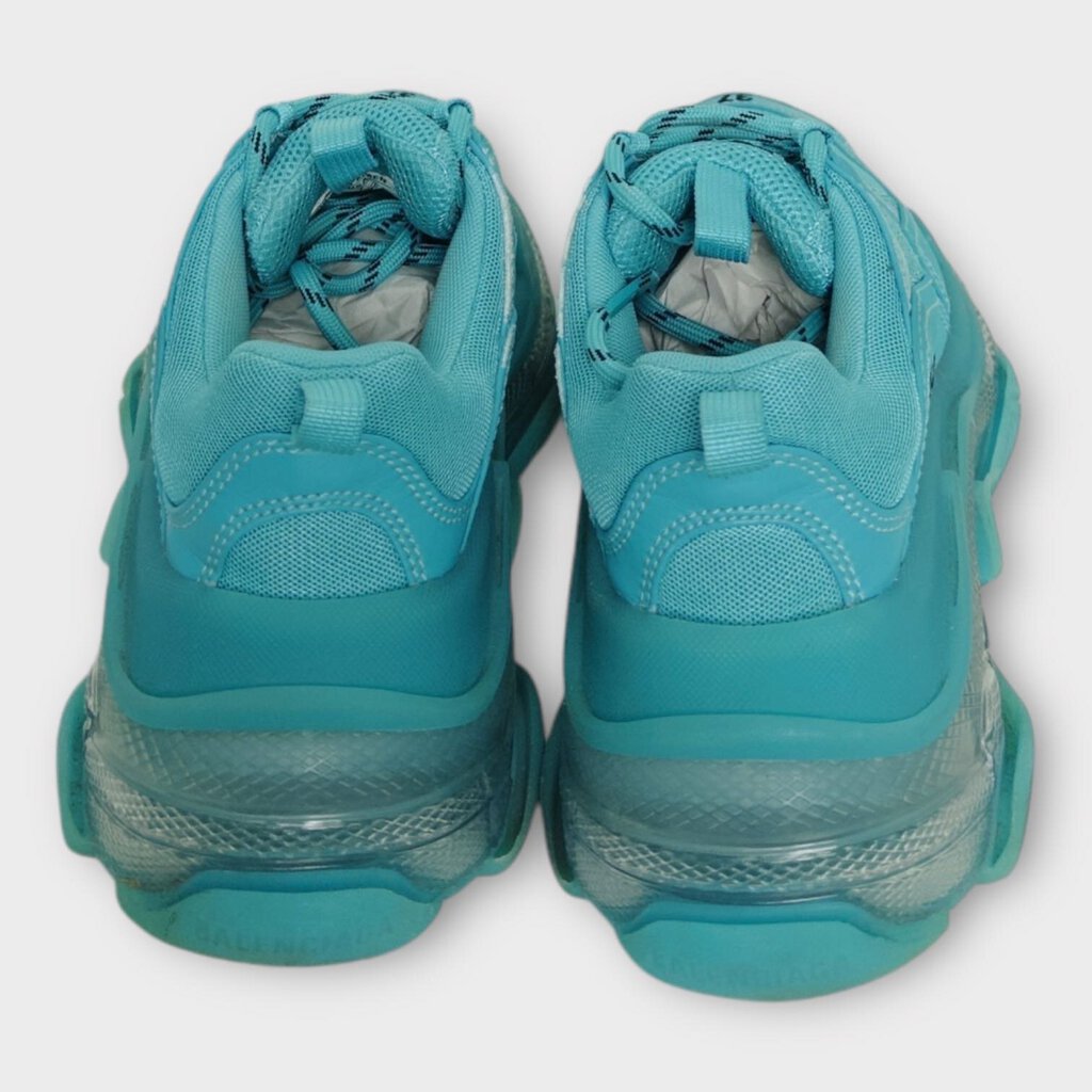 Turquoise Triple S Platform Sneakers