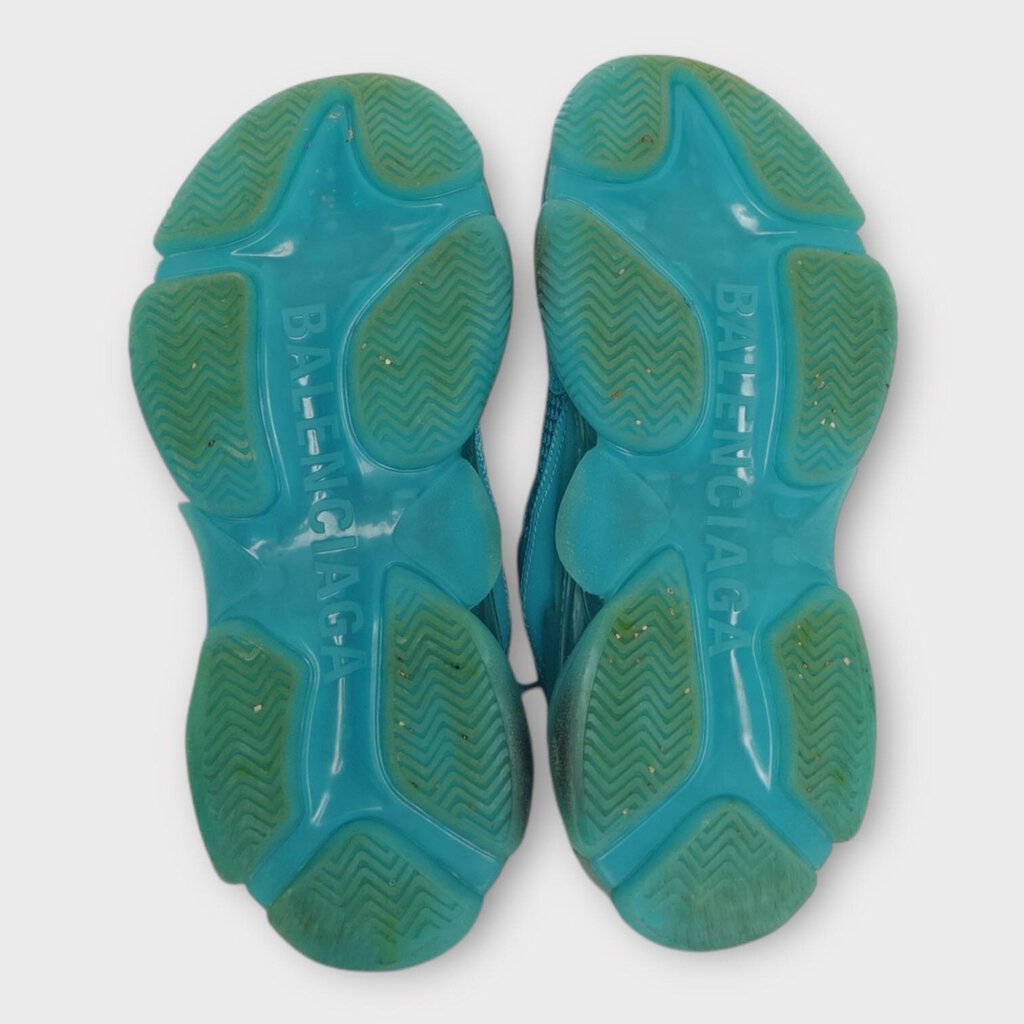 Turquoise Triple S Platform Sneakers