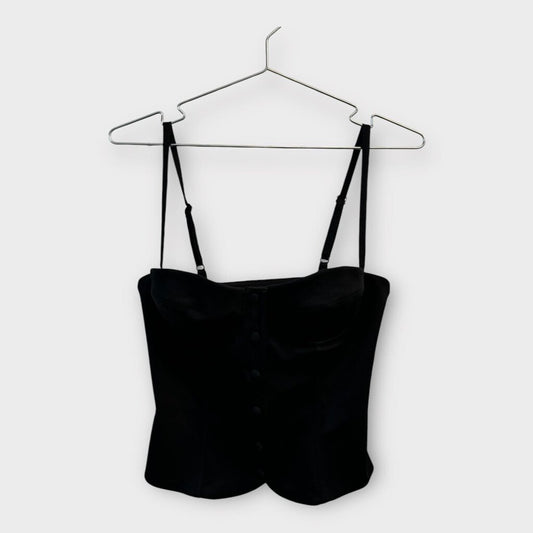 Mirror Palais Black Cotton Corset