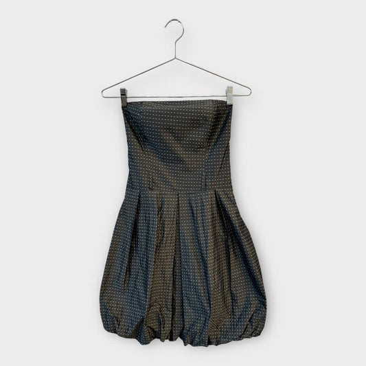 Portmans Y2K Silver Polka Dot Bubble Dress