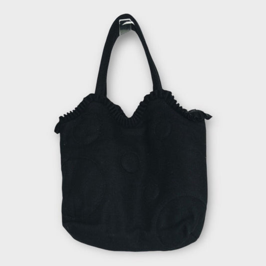 Black Felted Dots Bag