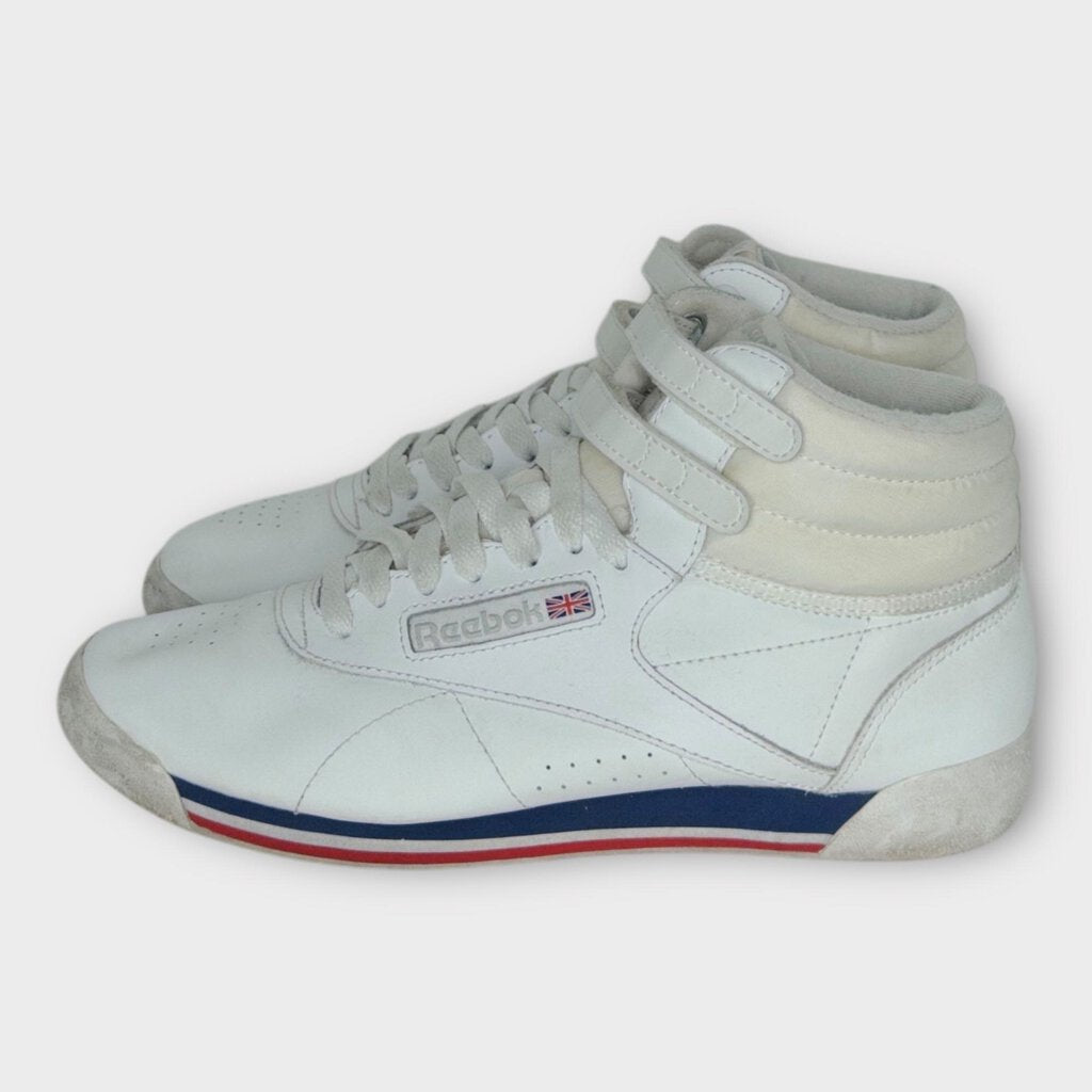SHOES - SNEAKERS White Leather High Top Aerobic Sneaker