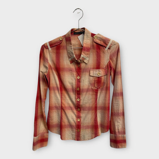 Pink & Cream Check Long Sleeve Button Down