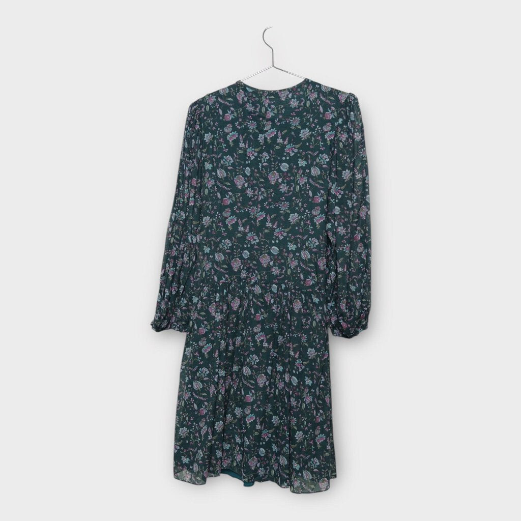 Teal Cotton Paisley Print Midi
