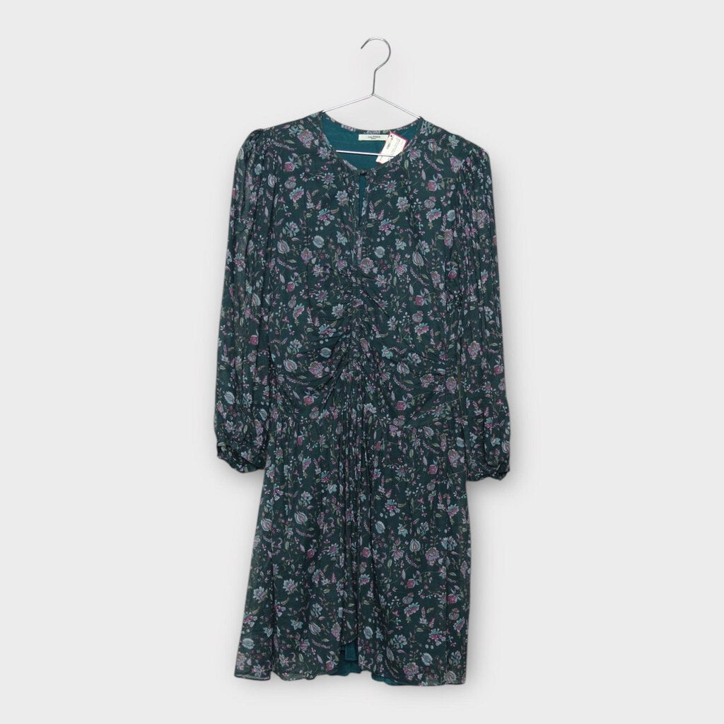Teal Cotton Paisley Print Midi