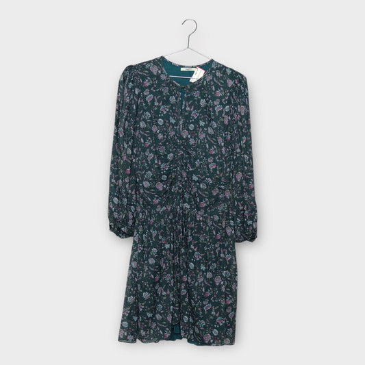 Teal Cotton Paisley Print Midi