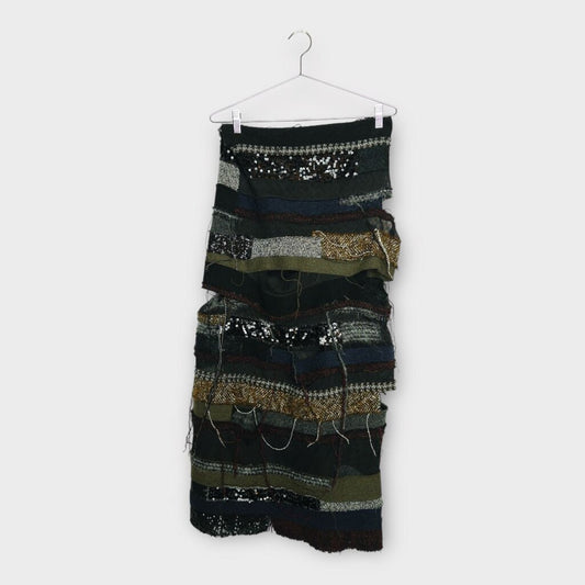 Black Navy & Sequin One Shoulder Dress