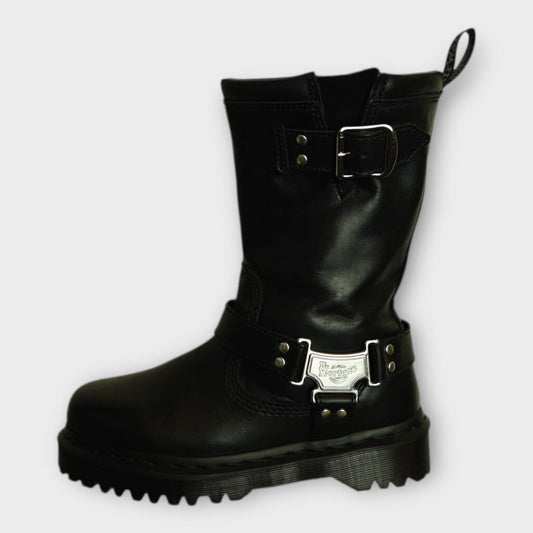 Black Leather Anistone Boot