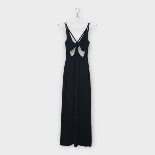Black Strappy Cut Out Midi