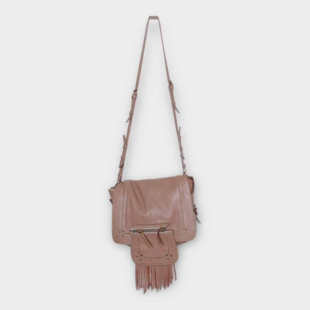 Pink Leather Igor Crossbody Bag