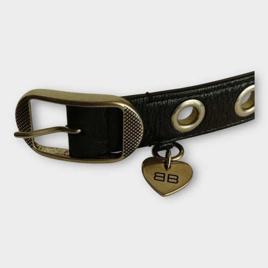 Black Leather Lambskin Cagole Bracelet & Box