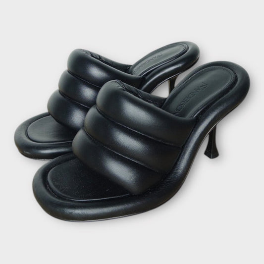 Black Bumper Tubular Mules & Box