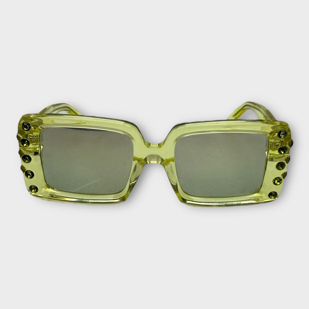 Green Square Crystal Sunglasses