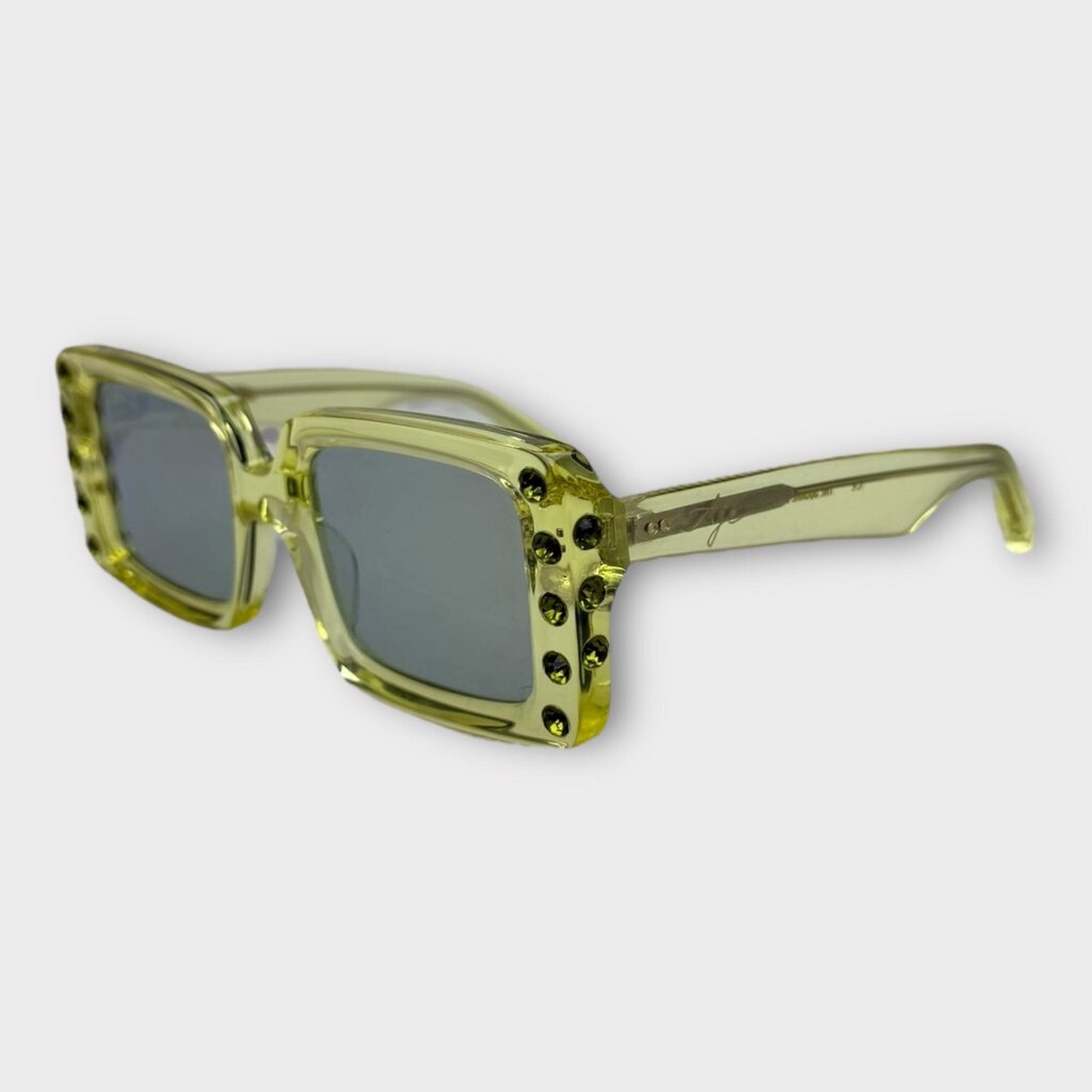 Green Square Crystal Sunglasses