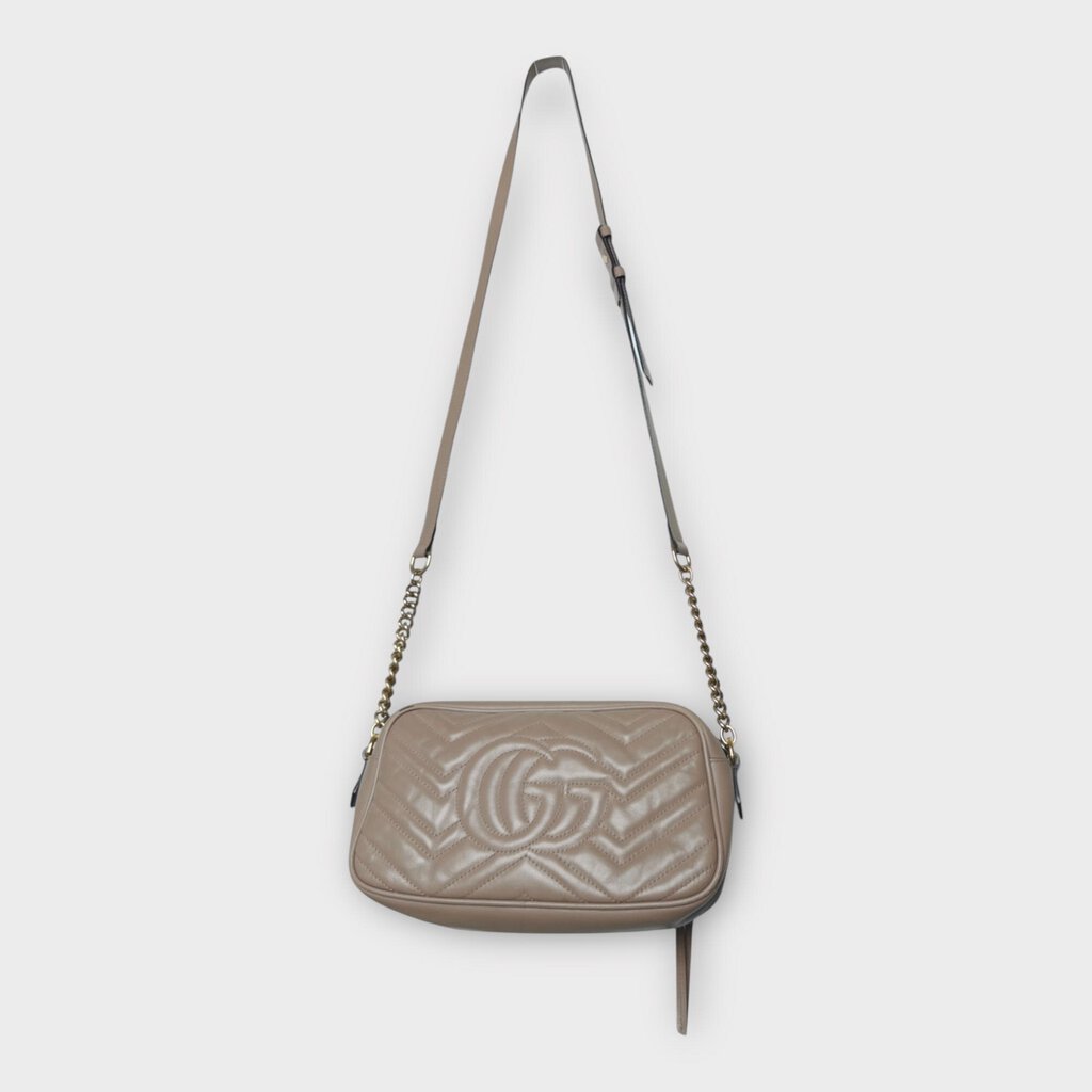 Brown Leather Marmont Crossbody Bag