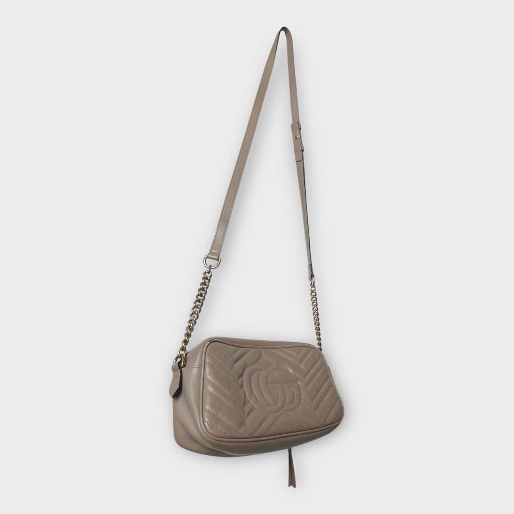 Brown Leather Marmont Crossbody Bag