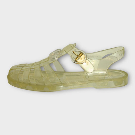 Yellow Clear Fisherman Sandals & Box