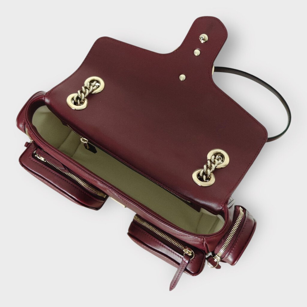 SS25 Dark Red GG Marmont Multi Pocket Bag