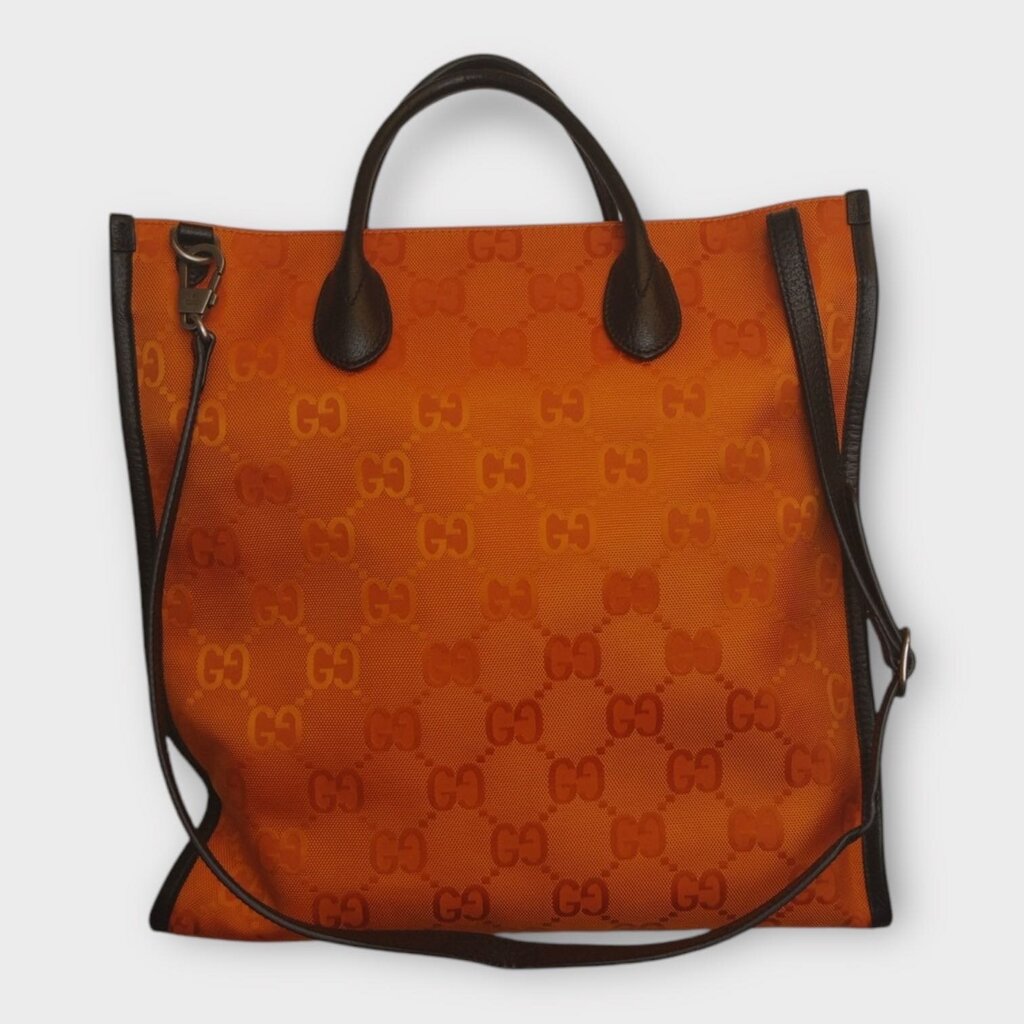 Orange Two Way Off The Grid Tote Bag
