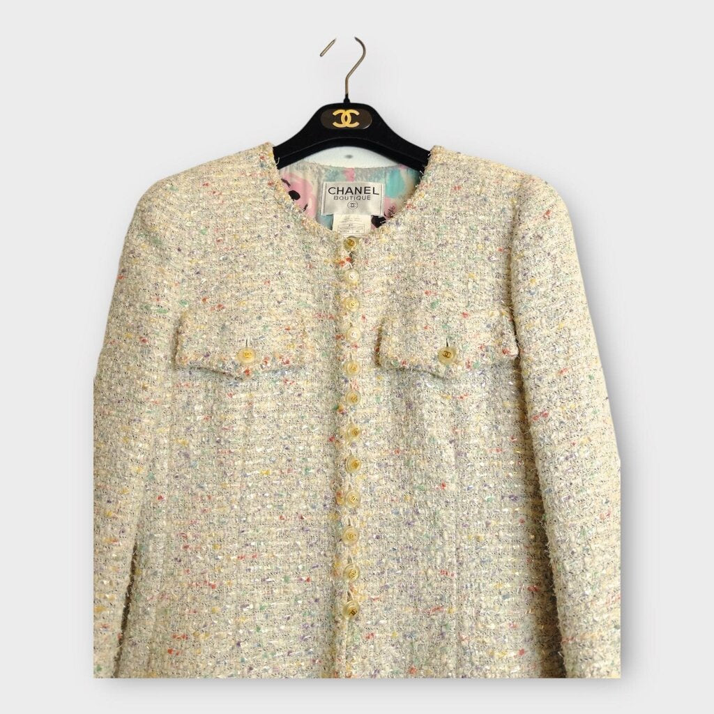 SS1997 Cream Tweed Coat
