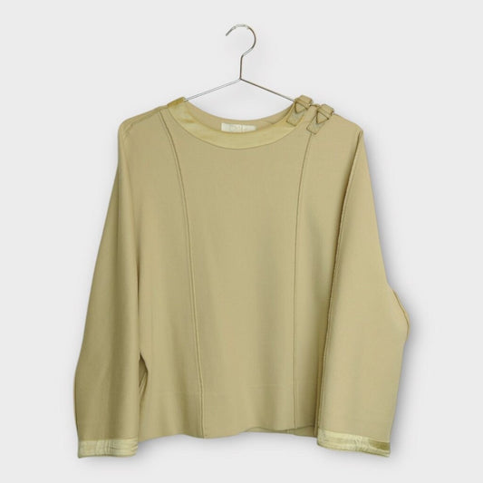 Beige Wool Buckled Jumper
