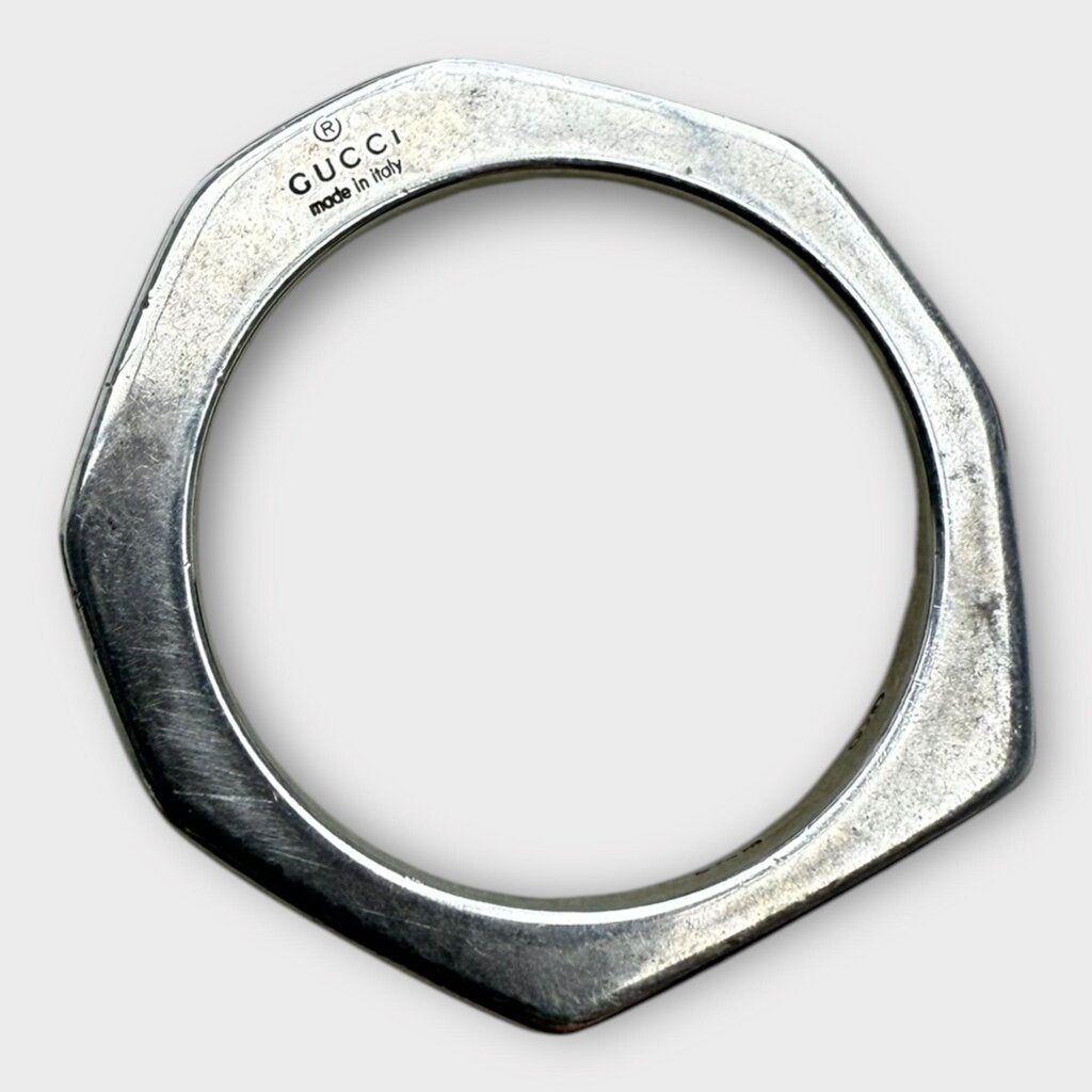 Silver 925 Hexagon Triple Ring Set & Box