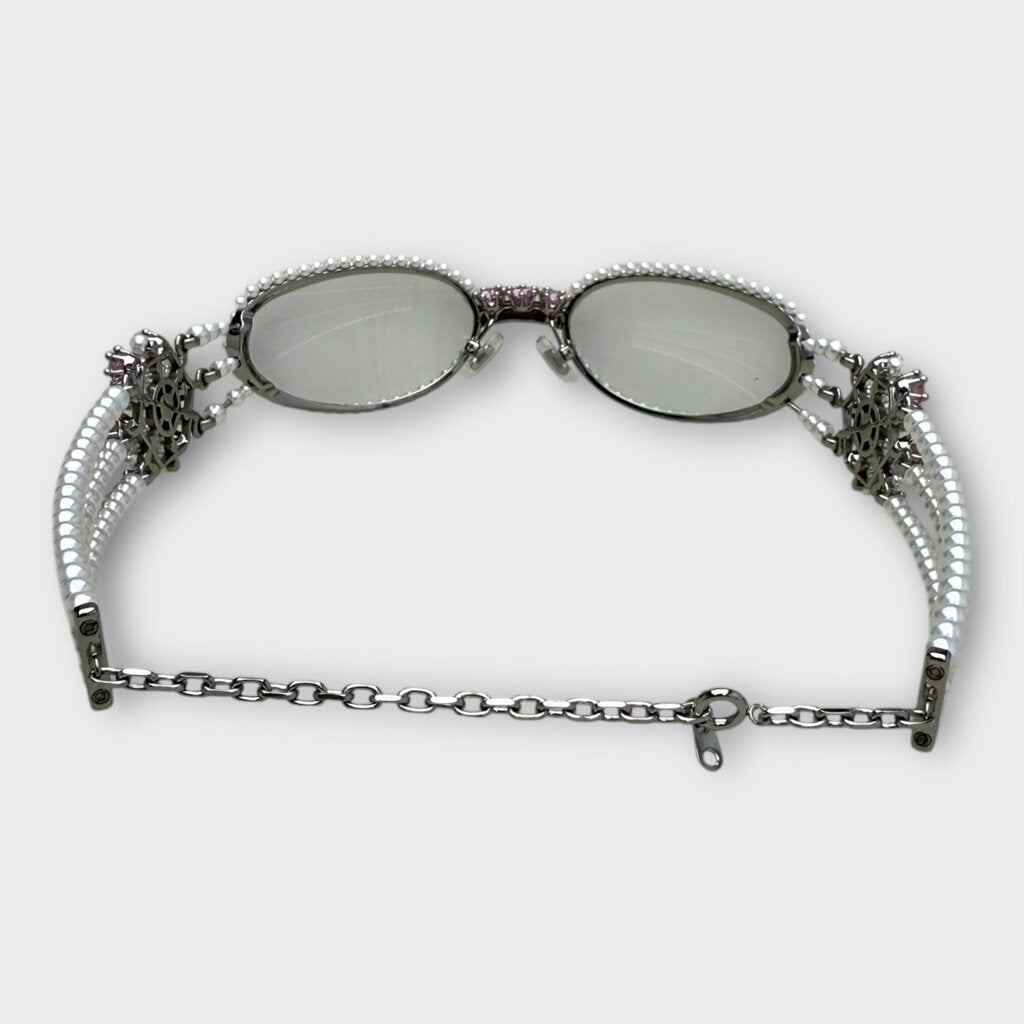 Pearl Tone & Silver Metal Bijou De 02 Glasses