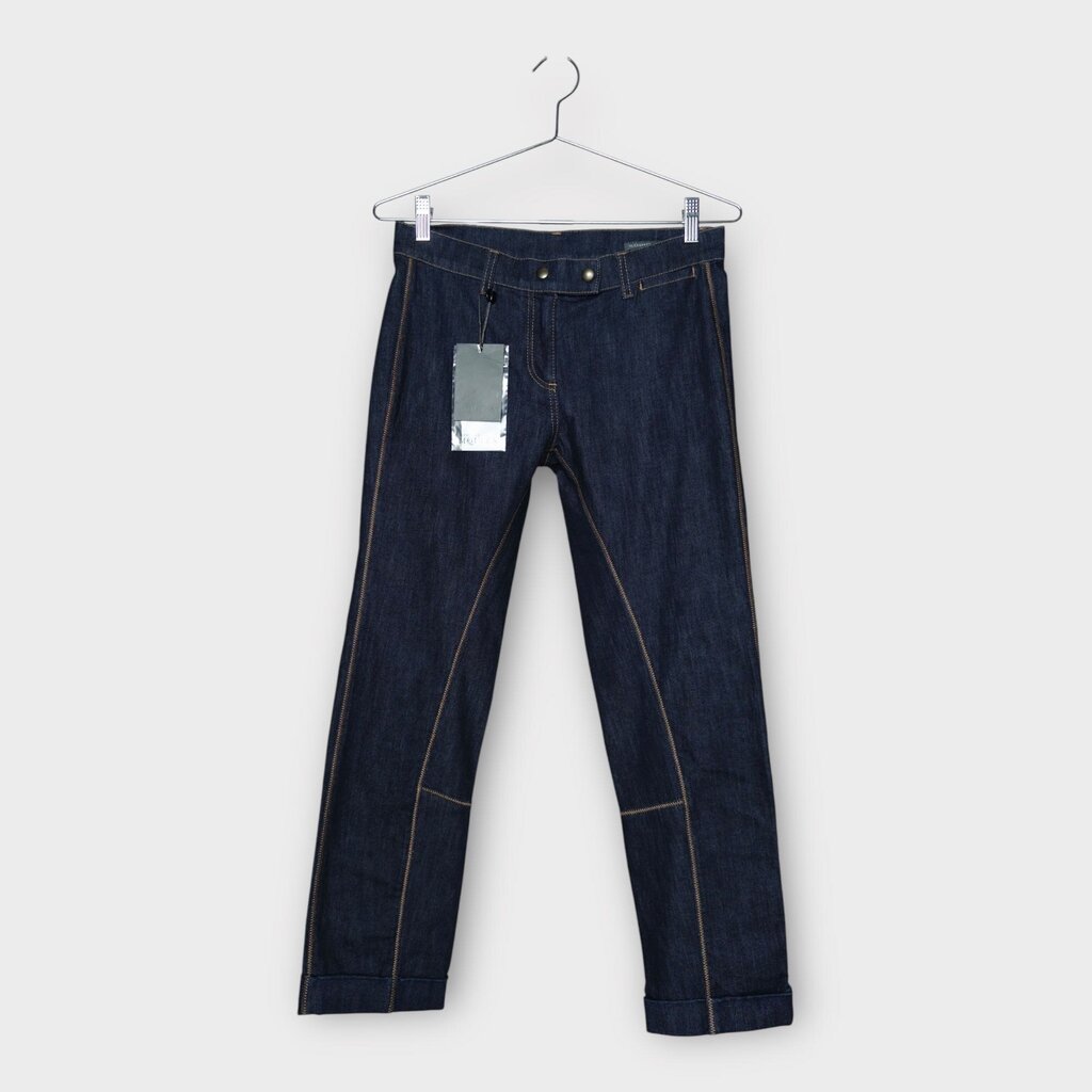 2007 Dark Denim Exposed Seam Crop Jean