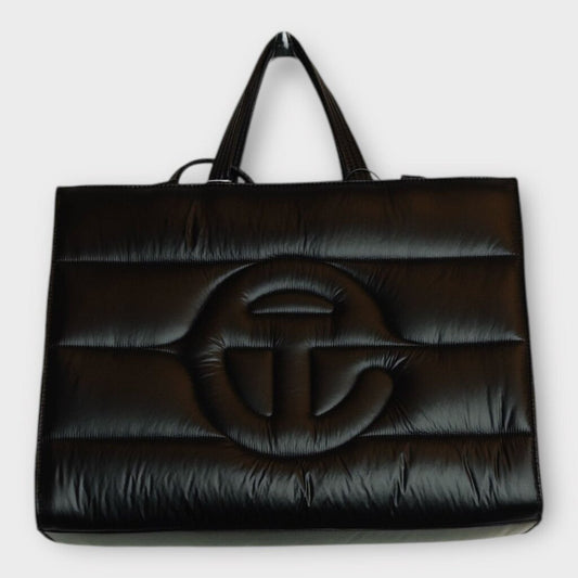 Black Medium Puffer Bag