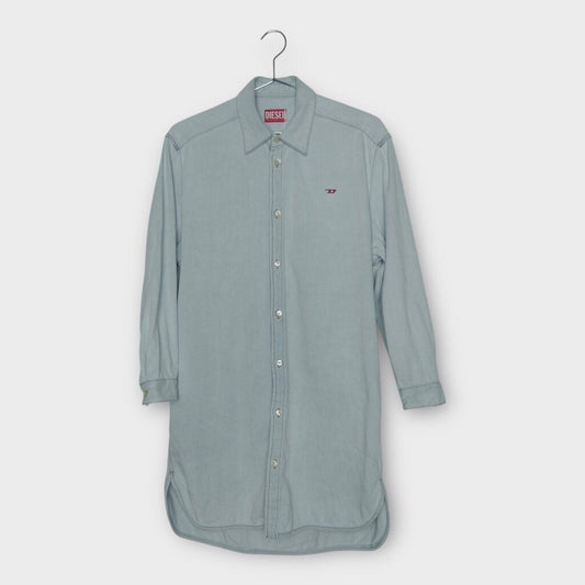 Light Wash Denim Shirt Dress