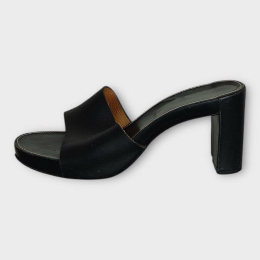 Black Leather Heels