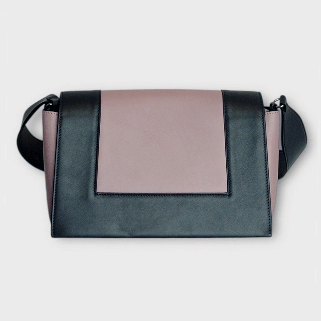 Navy Blue & Pink Frame Shoulder Bag