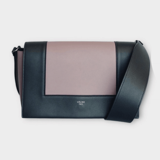 Navy Blue & Pink Frame Shoulder Bag