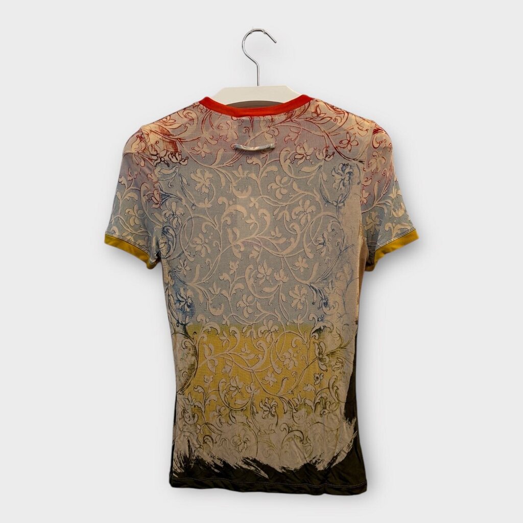 Yellow & Blue Print Top