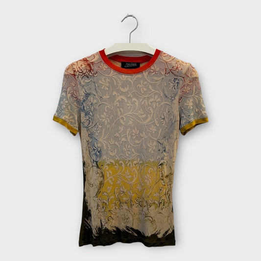 Yellow & Blue Print Top