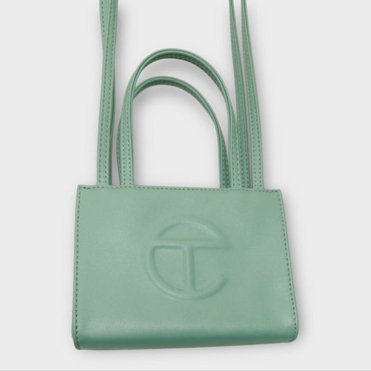 Telfar Green PU Crossbody Mini Shopper