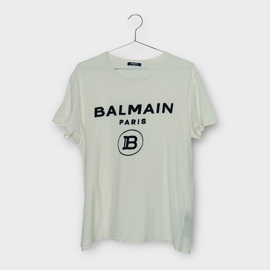 White Tufted Logo Tee