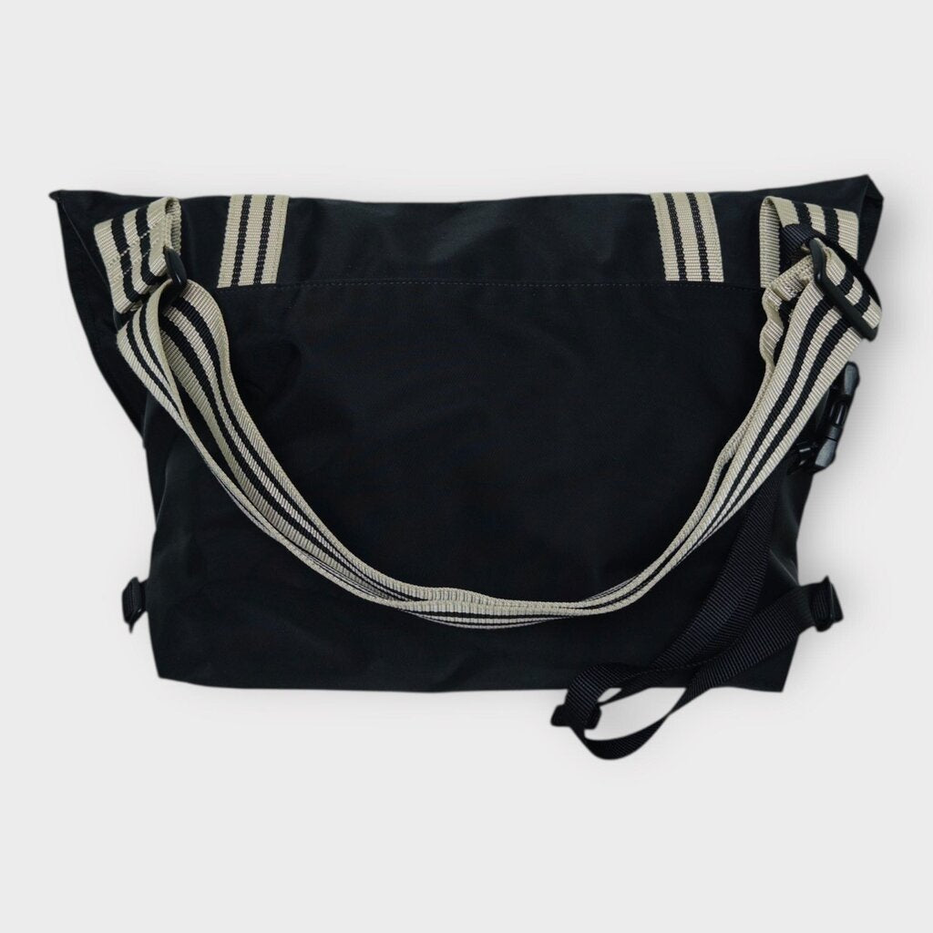 Black & Beige Nylon Satchel