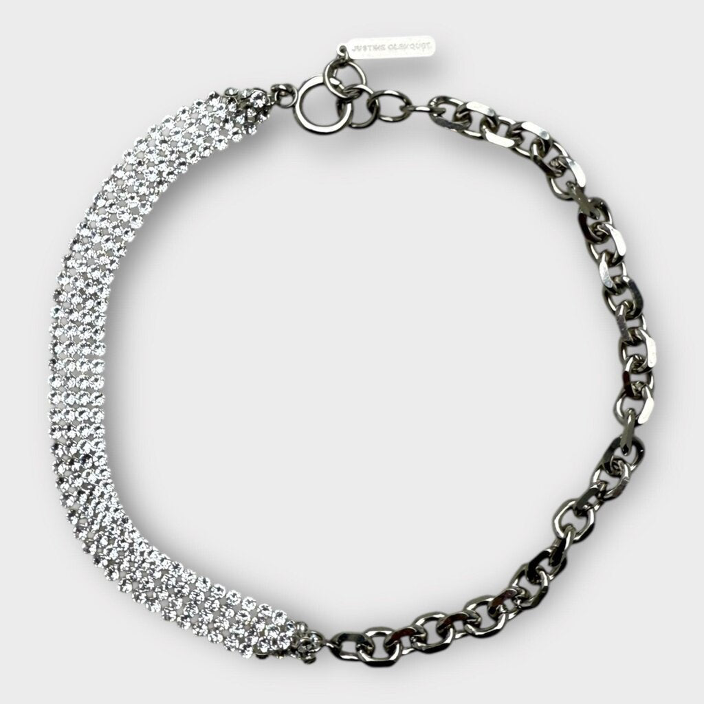 Diamanté Silver Chain Bracelet